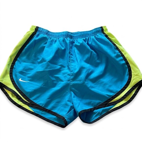 Nike Pants - Nike Blue Running Shorts with Neon Accents